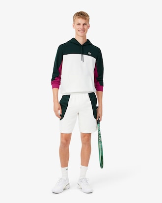 Sportlicher Hoodie mit Rei&szlig;verschluss und Colorblock-Design