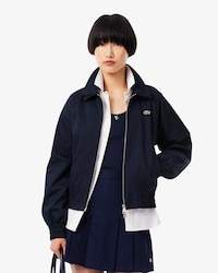 Jacke aus Stretch-Gabardine mit Doppelkragen