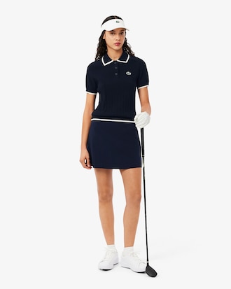 Golf-Pullover mit Polokragen und kurzen Ärmeln