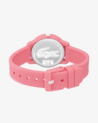 LACOSTE 12.12 Kinderuhr mit pinkfarbenem Silikonband