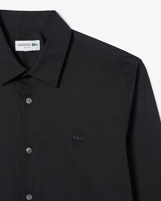 Slim Fit-Hemd aus Stretch-Popeline