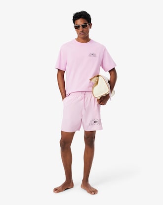 Halblange Badehose mit Tennis-Print