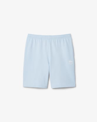 Shorts aus Baumwollfleece mit Druck