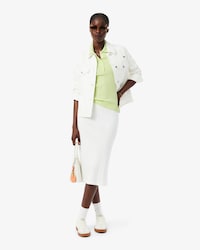 Slim Fit-Polohemd L.12.D aus Pointelle-Spitze
