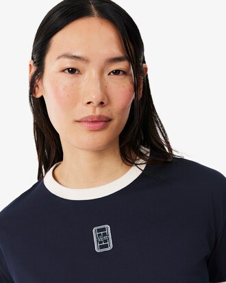 T-Shirt aus Jersey mit gesticktem Badge