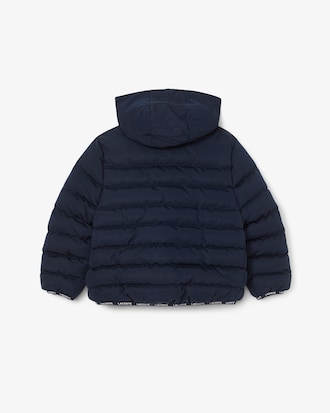 Puffer-Jacke aus Diamant-Taft mit Kapuze