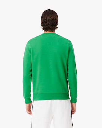 Fleece-Sweatshirt mit Logo-Einfassung