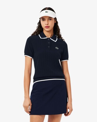 Golf-Pullover mit Polokragen und kurzen Ärmeln