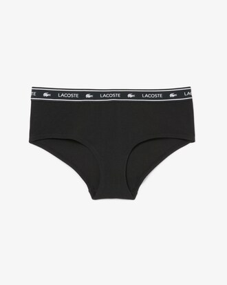 Stretch-Shorty aus Baumwolle mit Logo