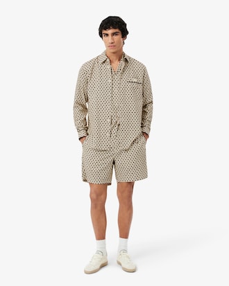 Regular Fit-Baumwollhemd mit Print