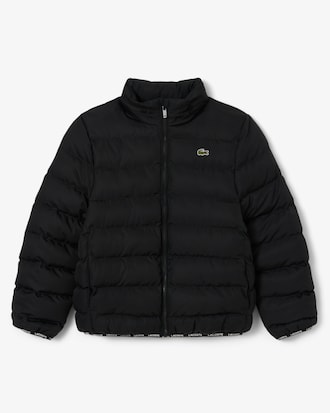 Puffer-Jacke aus Diamant-Taft mit Kapuze