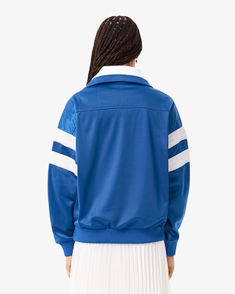 Übergroßes Sweatshirt aus Pointelle-Satin mit Streifen