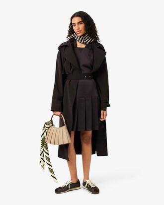 Polo-Faltenkleid aus Satin