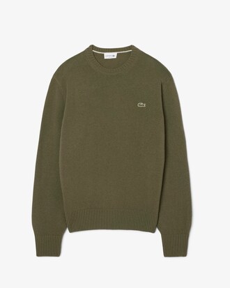 Pullover aus Tuchwolle mit Rundhalsausschnitt