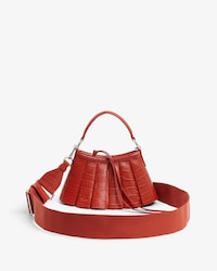 Mini-Tasche Lenglen Runway aus Leder mit Krokodileffekt