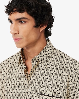 Regular Fit-Baumwollhemd mit Print