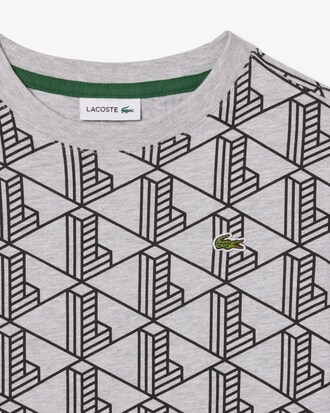 T-Shirt aus Baumwolle mit Monogramm-Druck