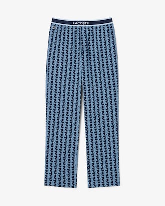 Pyjamahose aus Popeline mit Monogramm