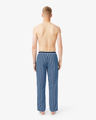Pyjamahose aus Popeline mit Monogramm