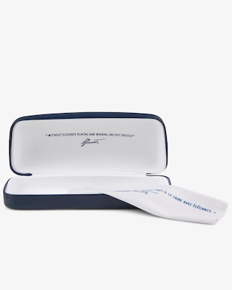 Dreifarbige, rechteckige Acetat-Sonnenbrille