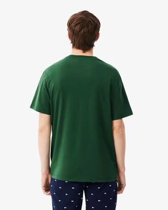 Loungewear-T-Shirt aus Baumwolle mit Krokodil-Druck