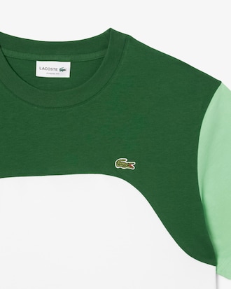 Jersey-T-Shirt aus Baumwolle mit Colorblock-Design