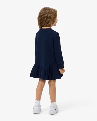 Kleid aus Fleece mit langen Ärmeln