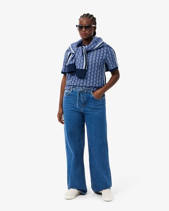 Slim Fit-Polohemd mit Monogramm aus Jacquard