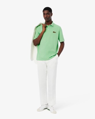 Loose Fit-Polohemd L.12.12 aus Piqué mit Badge
