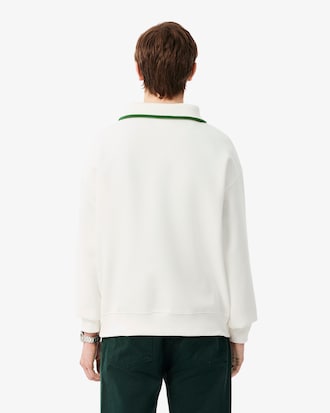 Loose Fit-Sweatshirt mit Badge im Nacken und Rei&szlig;verschluss