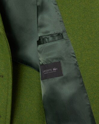 Langer Marinemantel Runway aus Slub-Wole