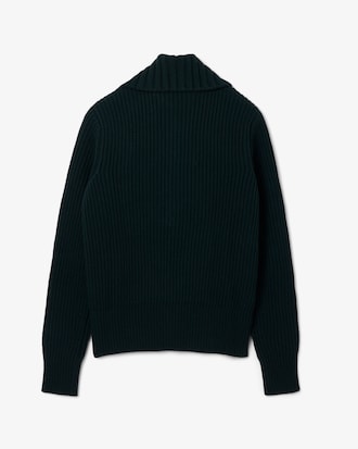 Pullover Runway aus Wolle mit Zopfmuster und Kragen