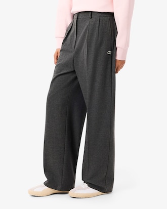 Übergroße Faltenhose aus Flanell