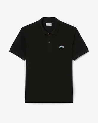 Classic Fit-Polohemd aus Piqué mit Krokodil und Landschaft