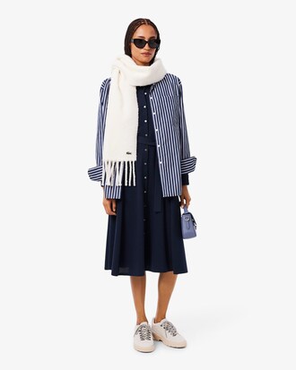 Polokleid aus Petit Piqué mit Gürtel
