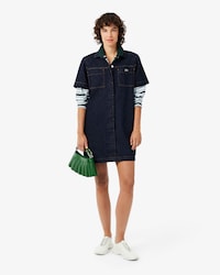 Denim-Kleid mit kurzen &Auml;rmeln