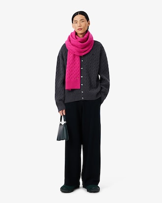 Cardigan Runway aus Kaschmir mit Zopfmuster