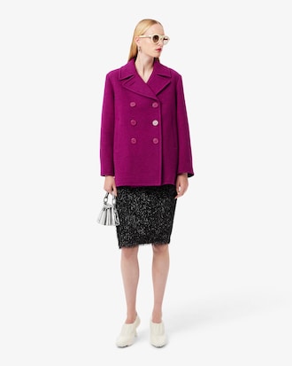 Marinemantel Runway aus Slub-Wolle