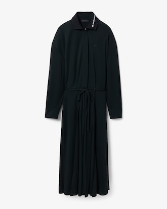Maxi-Polokleid mit Faltenrock