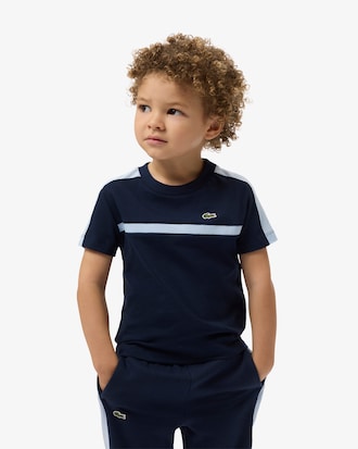 T-Shirt aus Baumwolle mit Colorblock-Design