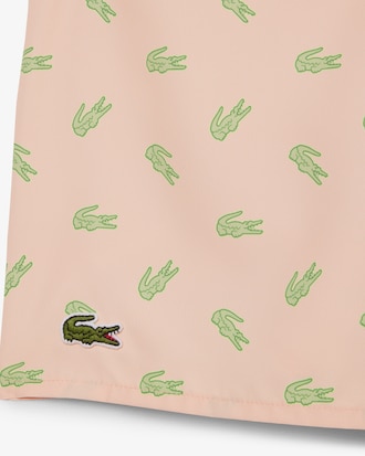 Halblange Badehose mit Kroko-Print