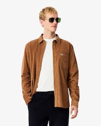 Regular Fit-Hemd aus Velours