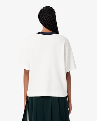 &Uuml;bergro&szlig;es T-Shirt aus Jersey mit Stickerei
