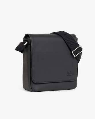 Klassische Herren-Schultertasche mit Klappverschluss