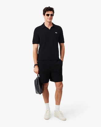 Classic Fit-Polohemd aus Boucl&eacute;-Strick