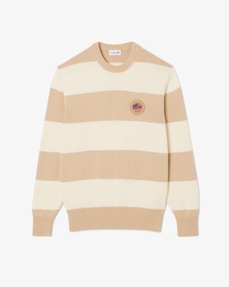 Gestreifter Pullover aus Baumwollstrick