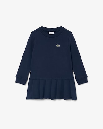 Kleid aus Fleece mit langen &Auml;rmeln