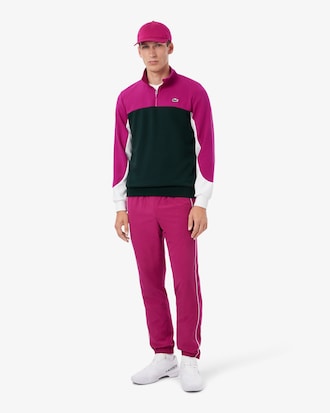 Sportliches Sweatshirt mit Quarter Zip und Colorblock-Design