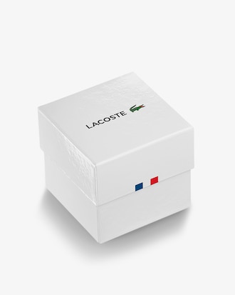 LACOSTE 12.12 GO Dreizeigeruhr aus champagnerfarbenem Silikon