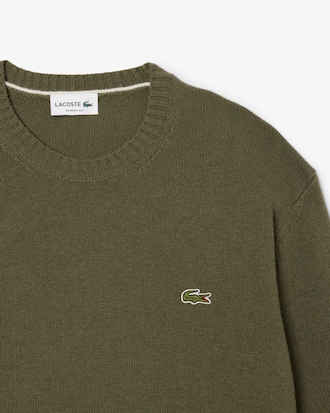 Pullover aus Tuchwolle mit Rundhalsausschnitt